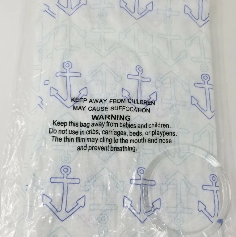 Sperry Top-Sider Womens Infinity Scarf Nautical  White - Blue Anchors New NWT - Picture 5 of 6